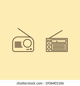 Vintage radio classic vector illustration