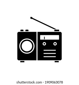 Vintage Radio Icon For Media Concept.