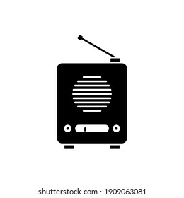 Vintage Radio Icon For Media Concept.