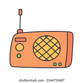 Vintage radio icon. Vector illustration