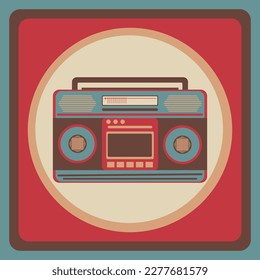 vintage Radio illustration vector perfect for web,icon,banner,business,percentage,branding,fabric print,wallpaper,banner,book.etc