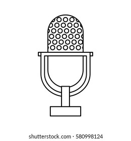 Vintage radio microphone icon vector illustration graphic design