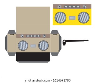 Vintage Radio Paper Model for Cut and Glue