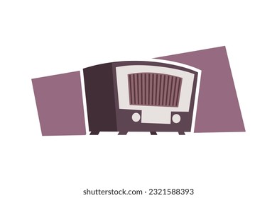 vintage radio. Retro radio. vector illustration  isolated on background. Simple radio icon Vector illustration, EPS10. - Vector.