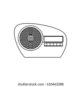 Vintage radio stereo icon vector illustration graphic design