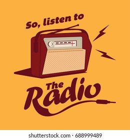 vintage radio vector