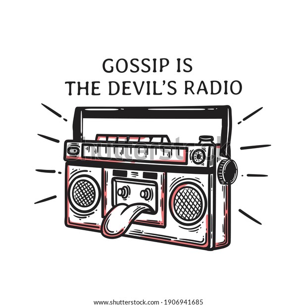 vintage radio\
vector illustration in classic\
style