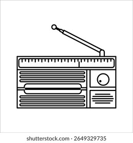 vintage rádio vetor e ilustração. ícone de comunicação para aplicativos, sites e assim por diante.