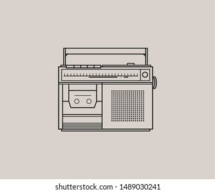 vintage radio vector illustration template