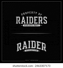 Vintage Raider, Raider Athletics, Athletic Department, Team, Sport Emblem, Raider Sport, Raider