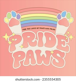 Vintage Rainbow Pride Paws: A Timeless Celebration of Inclusivity