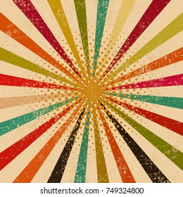 Vintage rays background