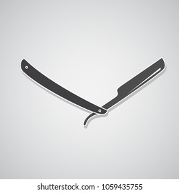 Vintage Razor Blade In White Background