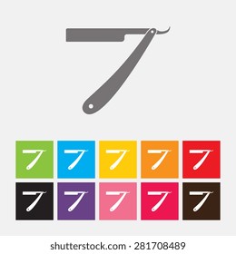 Vintage razor icon in flat design style. Vector illustration eps 10.