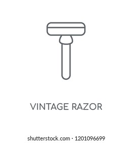 Vintage Razor linear icon. Vintage Razor concept stroke symbol design. Thin graphic elements vector illustration, outline pattern on a white background, eps 10.