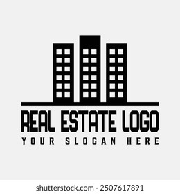 Vintage Real estate badge logo template and Constriction logo design building illustration.