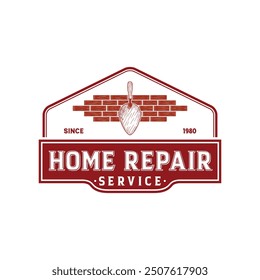 Vintage Real estate badge logo template and Constriction logo design building illustration.