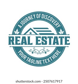 Vintage Real estate badge logo template and Constriction logo design building illustration.