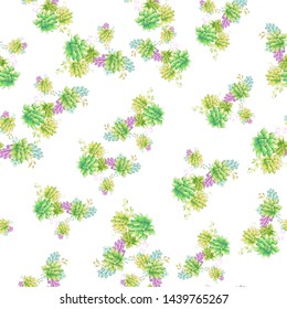 Vintage realistic seamless pattern with green realistic succulent pattern seamless on colorful background for cover design. Colorful seamless mexican style pattern.