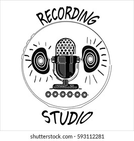 Vintage recording studio logo.