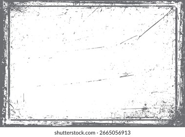 Vintage rectangle grunge texture with weathered frame. Ideal for design overlays, photo effects, and textured background compositions.
