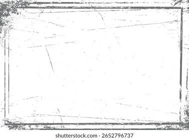 Vintage rechthoekige grunge textuur met bekraste rand. Achtergrond van gestresst randkader. Perfect voor creatief gebruik van poster en lay-out.