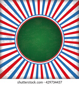 Vintage red and blue colored background with green hole. Eps 10 vector file.