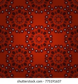 Vintage red, brown and orange pattern in turkish style. Endless pattern can be used for ceramic tile, wallpaper, linoleum, textile. Vector seamless ceramic tile with colorful patchwork.