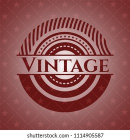  Vintage red emblem. Retro