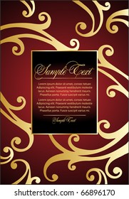 vintage red floral background