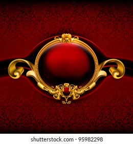 Vintage Red Frame, vector