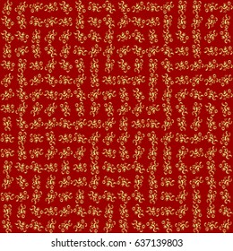 Vintage red and golden pattern.