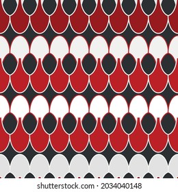 Vintage red grey geometric seamless vector pattern 