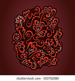 Vintage red ornament.