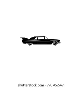 Vintage red retro car. Transport elements. Premium quality graphic design icon. Simple icon for websites, web design, mobile app, info graphics on white background