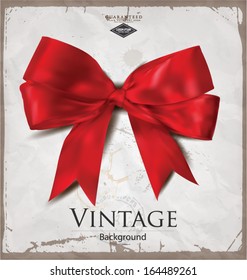 Vintage red ribbon