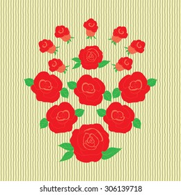 Vintage red roses