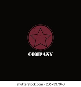 Vintage Red Star Logo Applied For Business And Investment Logo Design Inspiration.