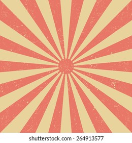 Vintage red sun