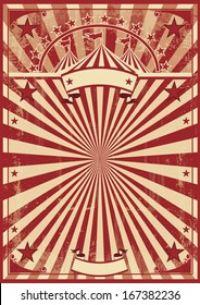 vintage red sunbeams.  A vintage circus poster for your show