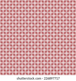 Vintage red and white snowflake seamless pattern. Good idea for textile, wrapping, wallpaper or cloth design. Christmas background. Vintage illustration.