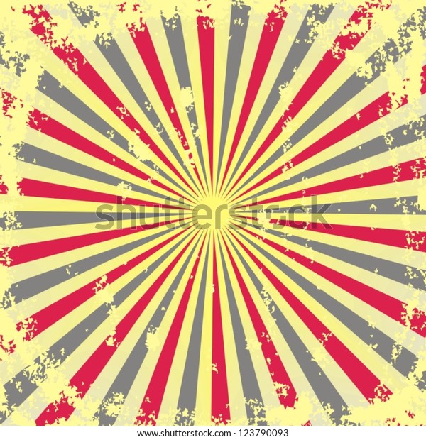 Vintage Red Yellow Poster Texture Stock Vector (Royalty Free) 123790093 ...