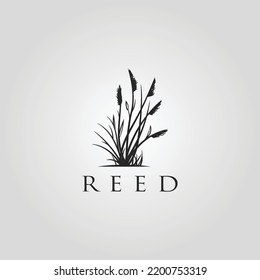 vintage reeds logo vector symbol illustration design