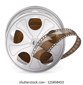 Vintage reel of movie tape