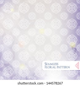 Vintage repeating vector background. Gentle background.