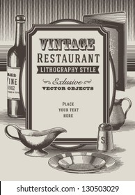 Vintage restaurant background