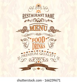 Vintage restaurant  background
