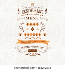 Vintage restaurant background