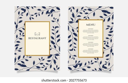 vintage restaurant food menu card template. - Vector.