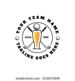 Vintage Restaurant Golf Bar with logo design